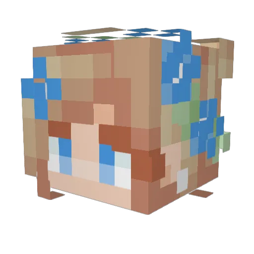 celestine123 Minecraft avatar head, 3D render
