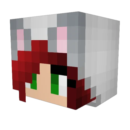 celinaah Minecraft avatar head, 3D render