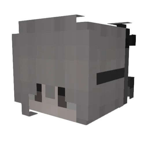 celini Minecraft avatar head, 3D render