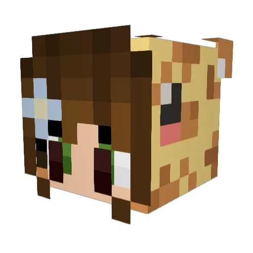 celiniem Minecraft avatar head, 3D render