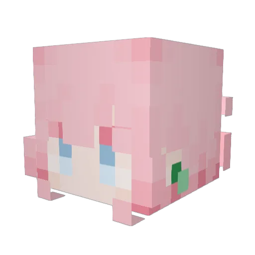 celinne Minecraft avatar head, 3D render