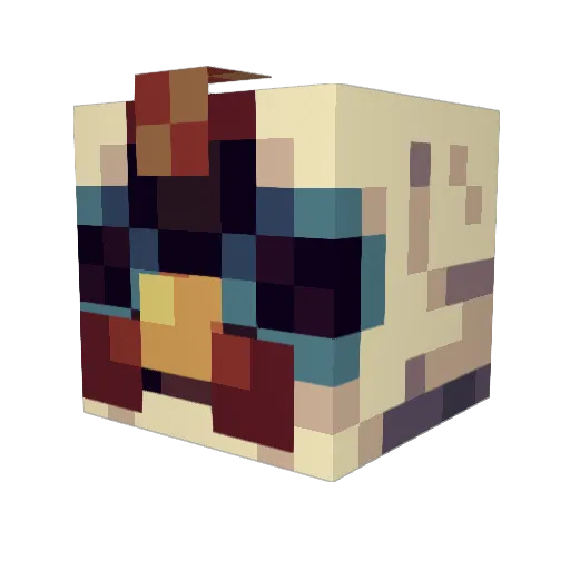 cellaterium Minecraft avatar head, 3D render