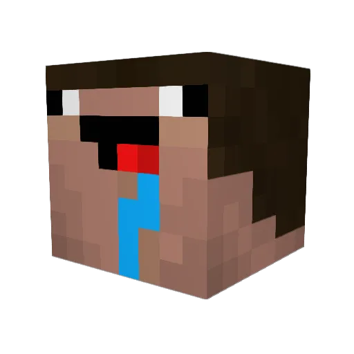cellgames Minecraft avatar head, 3D render