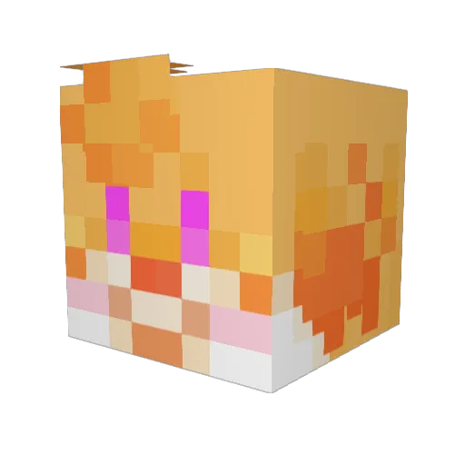 celliary Minecraft avatar head, 3D render