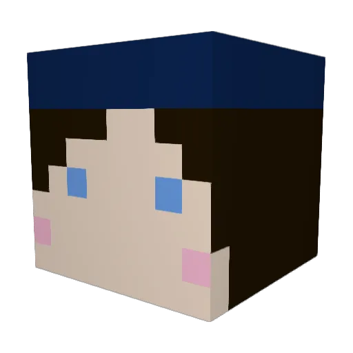 celliot Minecraft avatar head, 3D render