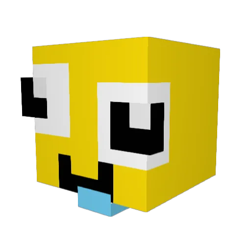 cellos25 Minecraft avatar head, 3D render