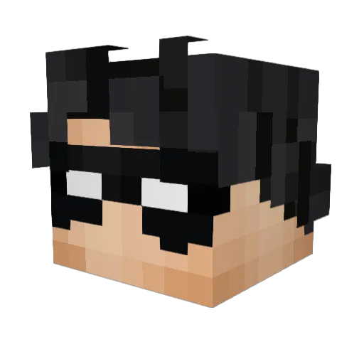 celqa Minecraft avatar head, 3D render