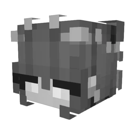 cemeterey Minecraft avatar head, 3D render