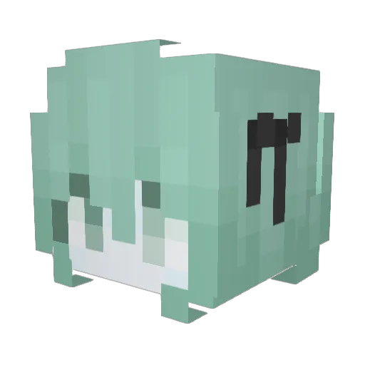 cemeterydate Minecraft avatar head, 3D render