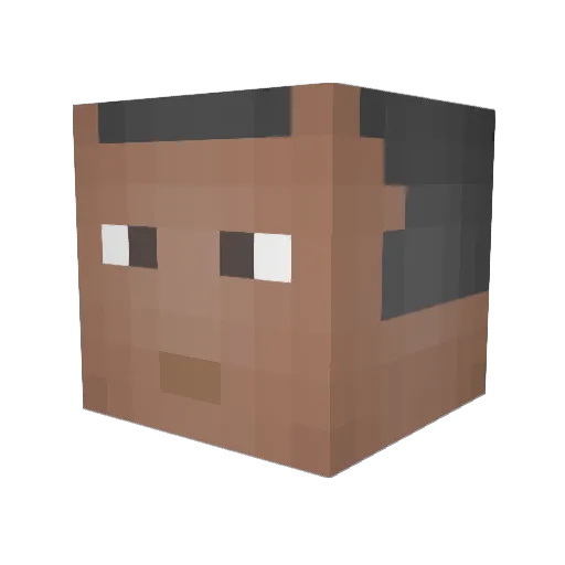 cemotoni Minecraft avatar head, 3D render