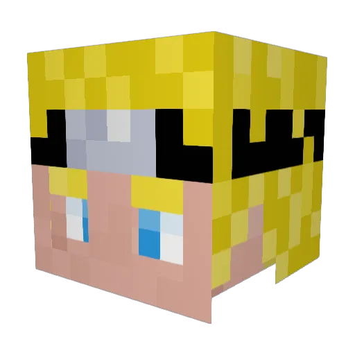 cemxars Minecraft avatar head, 3D render