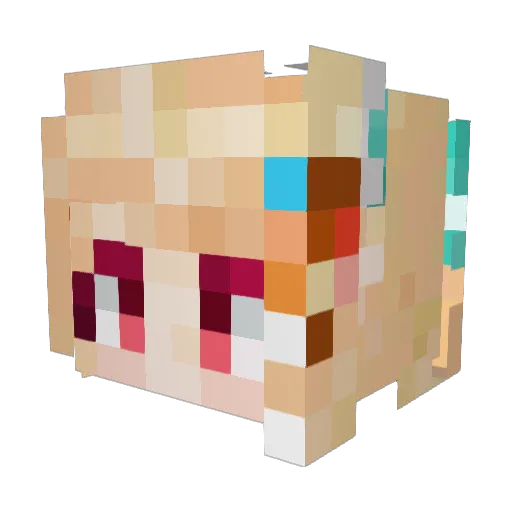cencencen Minecraft avatar head, 3D render