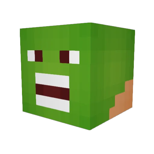 censorthis Minecraft avatar head, 3D render