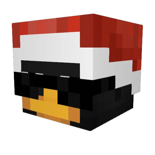 centeredd Minecraft avatar head, 3D render