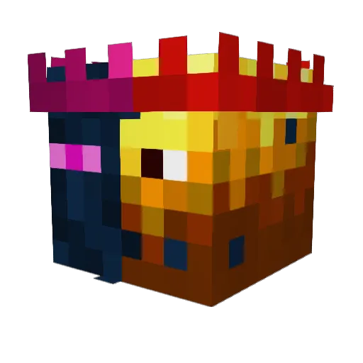 central50 Minecraft avatar head, 3D render