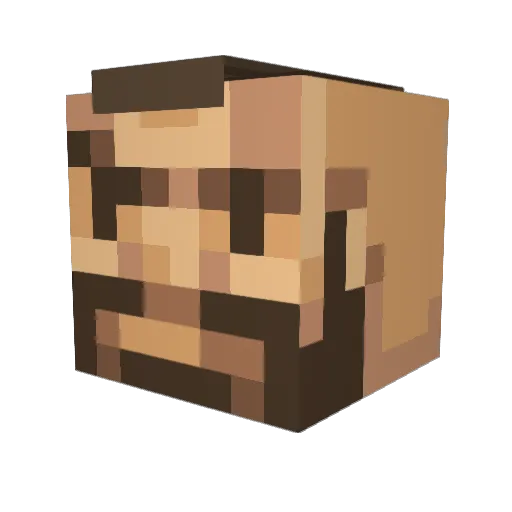 ceratophrys Minecraft avatar head, 3D render