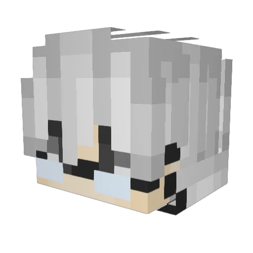 cerberXX Minecraft avatar head, 3D render