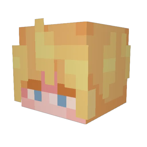 cercaxel Minecraft avatar head, 3D render