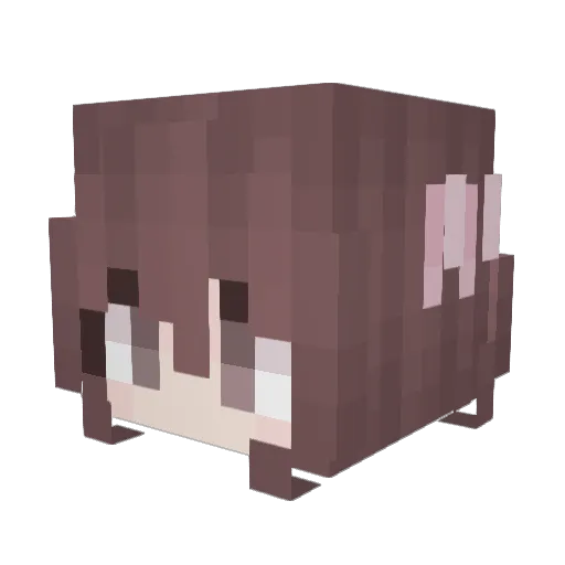 ceremonydoll Minecraft avatar head, 3D render