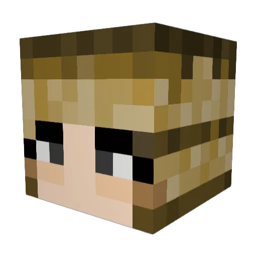 cerezacanibal Minecraft avatar head, 3D render