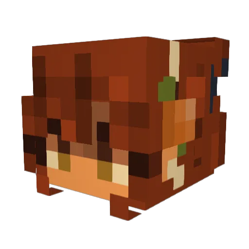 cerisent Minecraft avatar head, 3D render