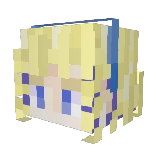 cerkze Minecraft avatar head, 3D render