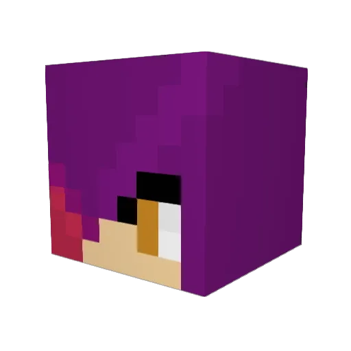 cerlic Minecraft avatar head, 3D render