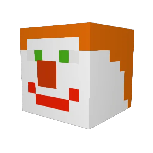certifiedtrapp3r Minecraft avatar head, 3D render