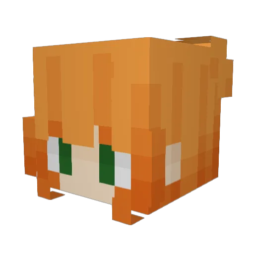 ceruleanVEVO Minecraft avatar head, 3D render