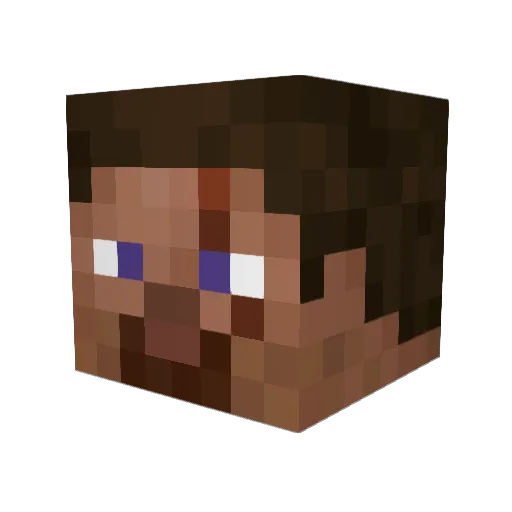 cerulean_8 Minecraft avatar head, 3D render