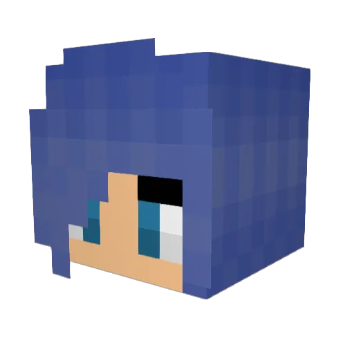 cerulean_night Minecraft avatar head, 3D render