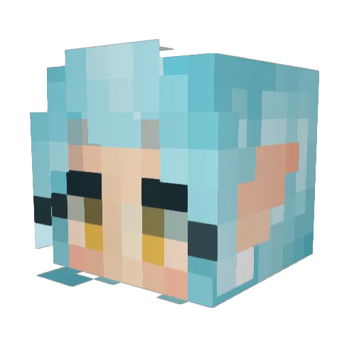 ceruu Minecraft avatar head, 3D render