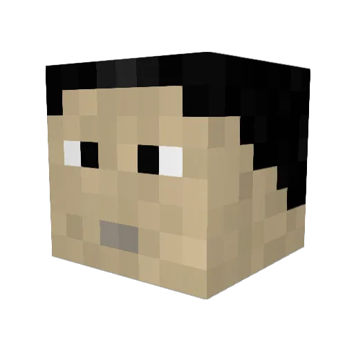 cesaarJF Minecraft avatar head, 3D render