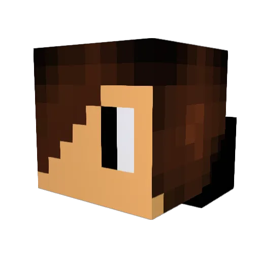 cesar_parou Minecraft avatar head, 3D render