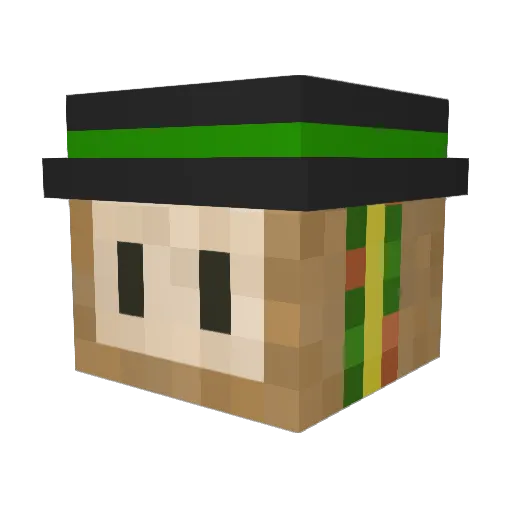 cesarcastillo_14 Minecraft avatar head, 3D render