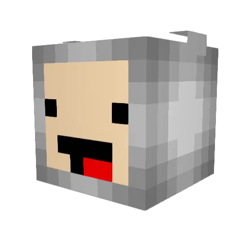 cesarlunaa Minecraft avatar head, 3D render