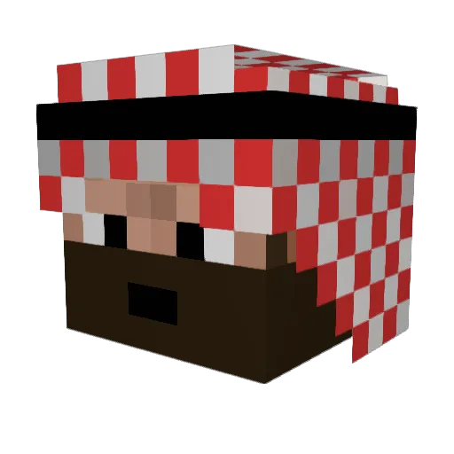 cestmata Minecraft avatar head, 3D render