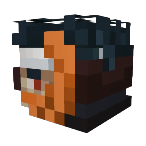 cesura Minecraft avatar head, 3D render