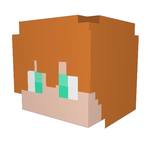 cet_run Minecraft avatar head, 3D render