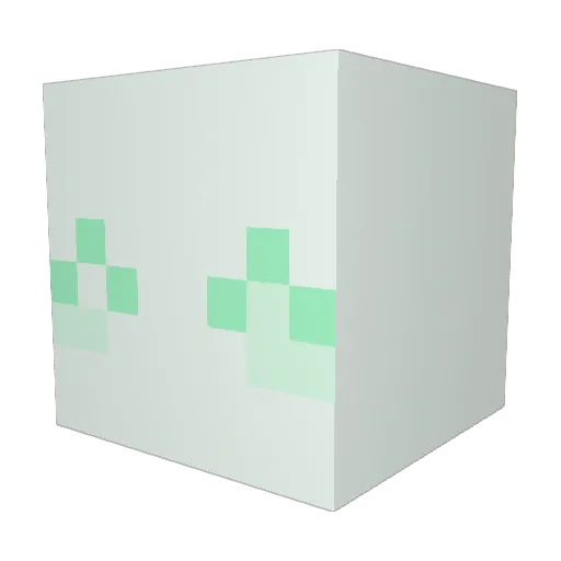cetamine Minecraft avatar head, 3D render