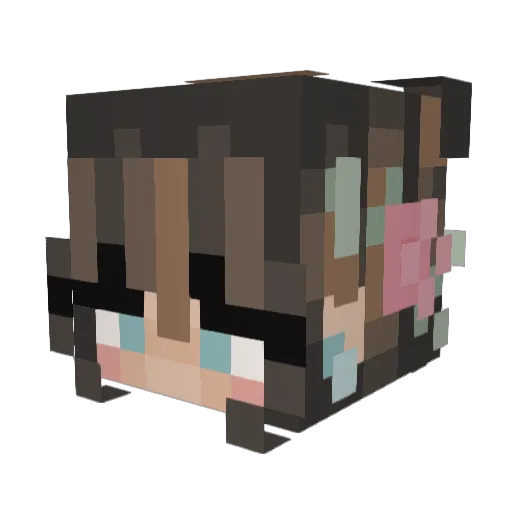 cetuku Minecraft avatar head, 3D render