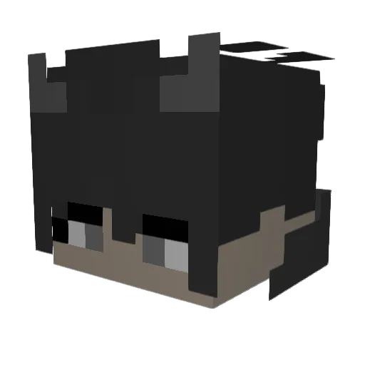 ceur Minecraft avatar head, 3D render