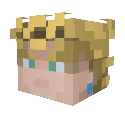 cevapcicilol Minecraft avatar head, 3D render