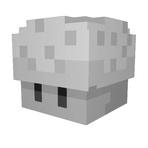 cewcky Minecraft avatar head, 3D render