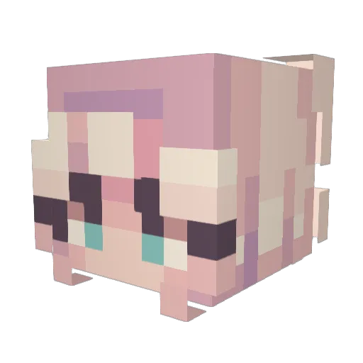 ceysury Minecraft avatar head, 3D render
