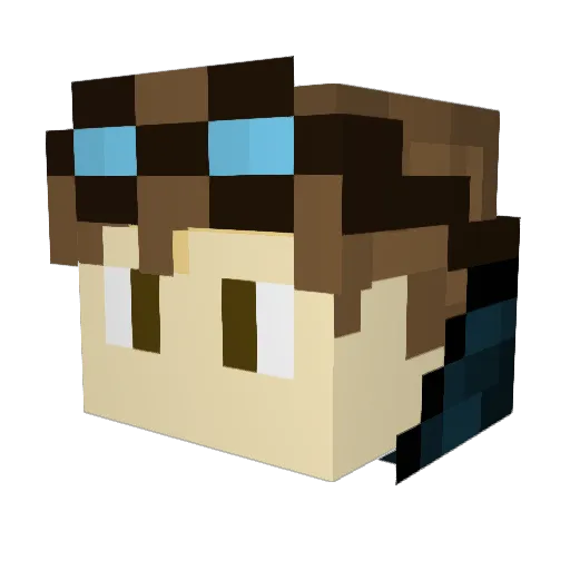 cf0e2 Minecraft avatar head, 3D render