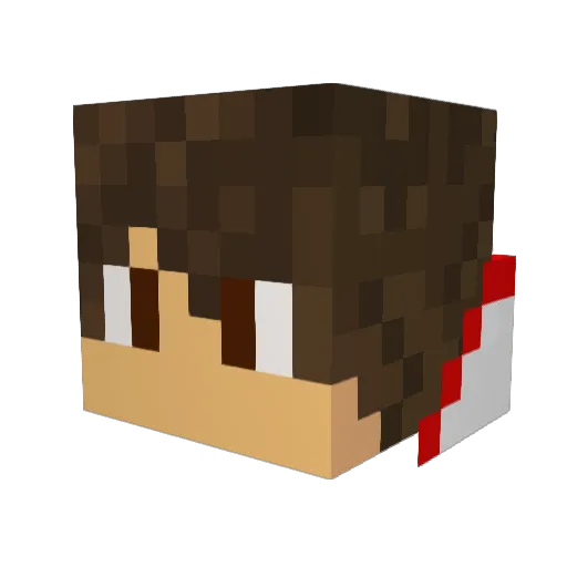 cf777 Minecraft avatar head, 3D render