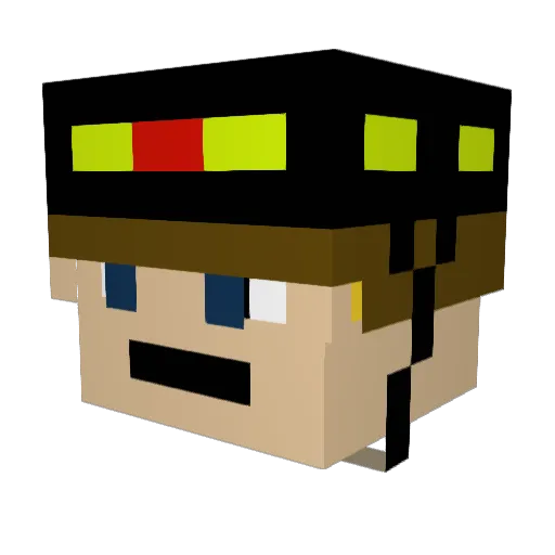 cfacow Minecraft avatar head, 3D render