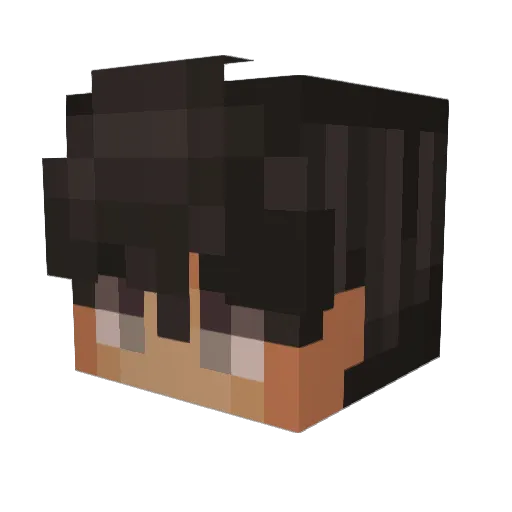 cfbn Minecraft avatar head, 3D render