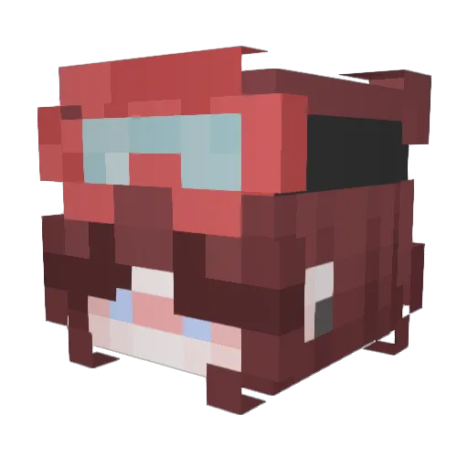 cfg_bet_lTurE Minecraft avatar head, 3D render